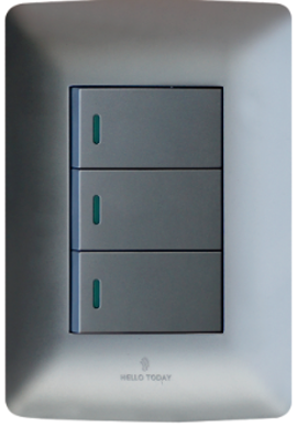 3 Lever Switch Silver 2×4 (Hello Today) 3 Lever Switch Silver 2×4 (Hello Today)