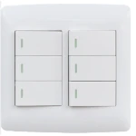 6 Lever Switch White 4×4 (Hello Today)