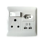 Sa/Euro/USB Socket 4x4 White (Hello Today)
