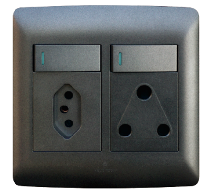 SA/Euro Single Socket 4×4 Charcoal (Hello Today) SA/Euro Single Socket 4×4 Charcoal (Hello Today)