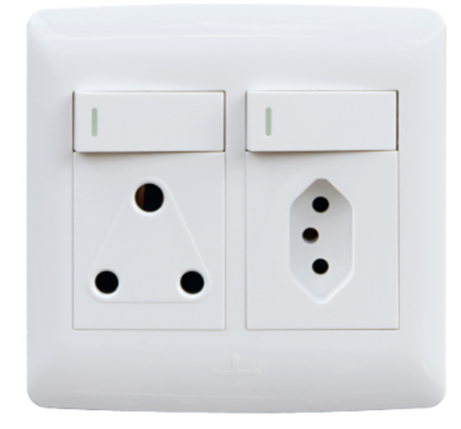 SA/Euro Single Socket 4x4 White (Hello Today) SA/Euro Single Socket 4x4 White (Hello Today)