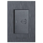 Doorbell Switch Dark Grey Design 4×2 – Hello Today