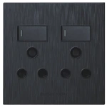 4×4 Double Socket Black Design – Hello Today
