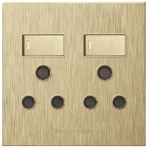 4×4 Double Socket Gold Design – Hello Today