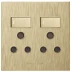 4×4 Double Socket Gold Design – Hello Today
