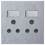 4×4 Double Socket Silver Design – Hello Today