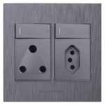 4×4 Euro/single Socket Charcoal Design – Hello Today