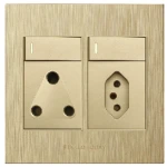 4×4 Euro/single Socket Gold Design – Hello Today