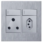 4×4 Euro/single Socket Silver Design – Hello Today