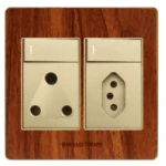 4×4 Euro/single Socket Wood – Hello Today