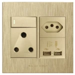4×4 Usb/euro/single Socket Gold Design – Hello Today