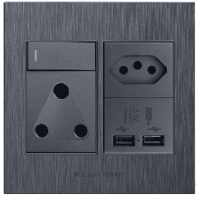 4×4 Usb/euro/single Socket Dark Grey Design – Hello Today