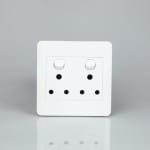 Double Socket White 4×4