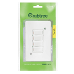 Crabtree 4×2 4 Lever 1 Way Switch