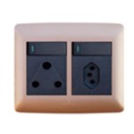 SA/Euro Single Socket 4×4 Rose Gold/Black (Hello Today)