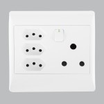 Brightstar SA+3x Euro White Socket 4×4 – EPL325