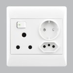 Brightstar SA+Euro+Schuko White Socket 4×4 – EPL332