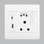 Brightstar SA+Euro+USB+USB C Type White Socket 4×4 – EPL335