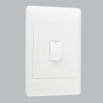 Brightstar 2x4 1 Lever 1 Way Switch WH ESW001