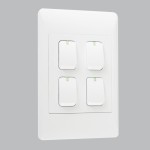 Brightstar 2×4 4 Lever 2 Way Switch WH ESW004/2